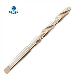 HSS M35 DIN341 एम्बर फिनिश टेपर शंक ड्रिल बिट